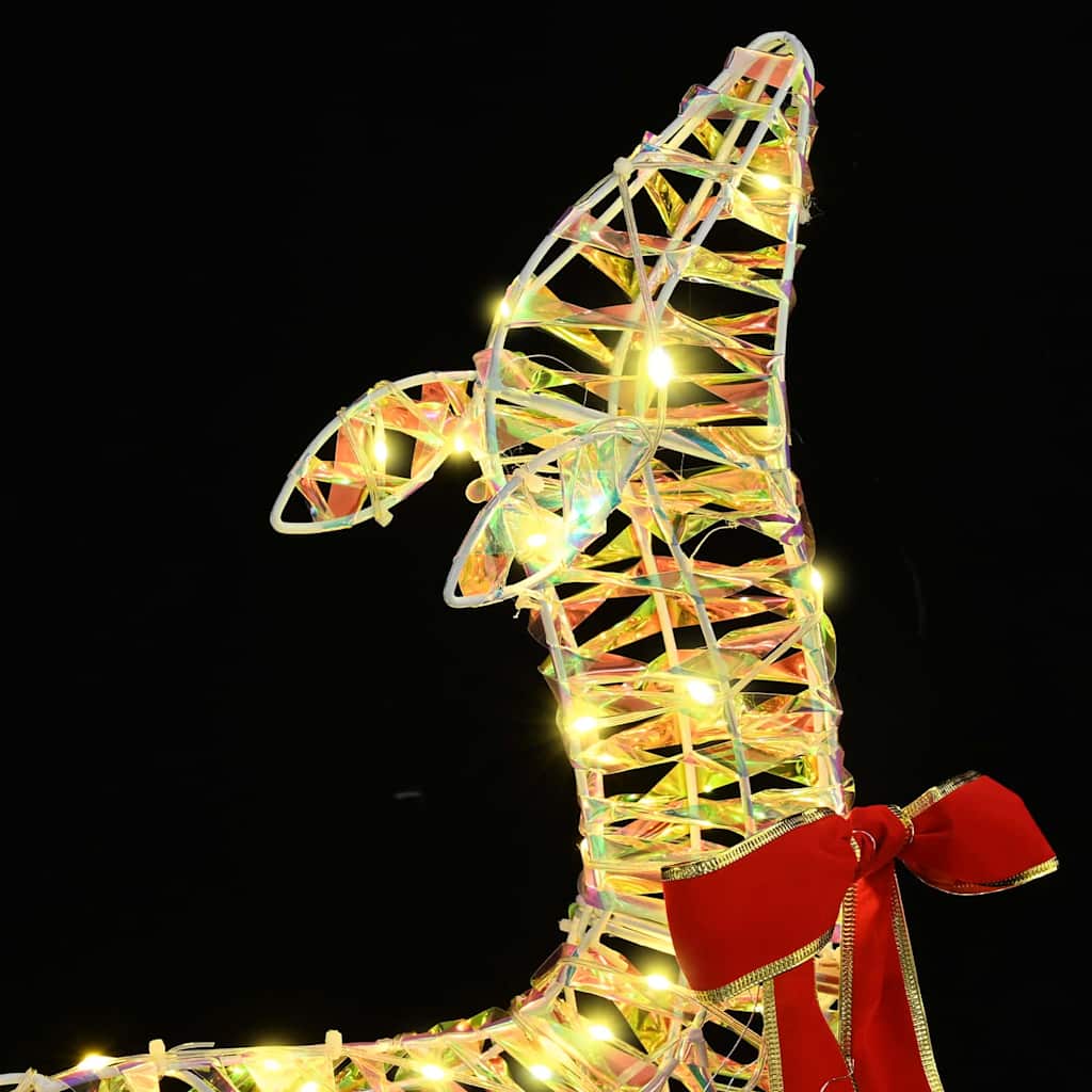 Famille Renne 3 pcs Blanc chaud 67 x 26 x 127 cm PET - XIOS