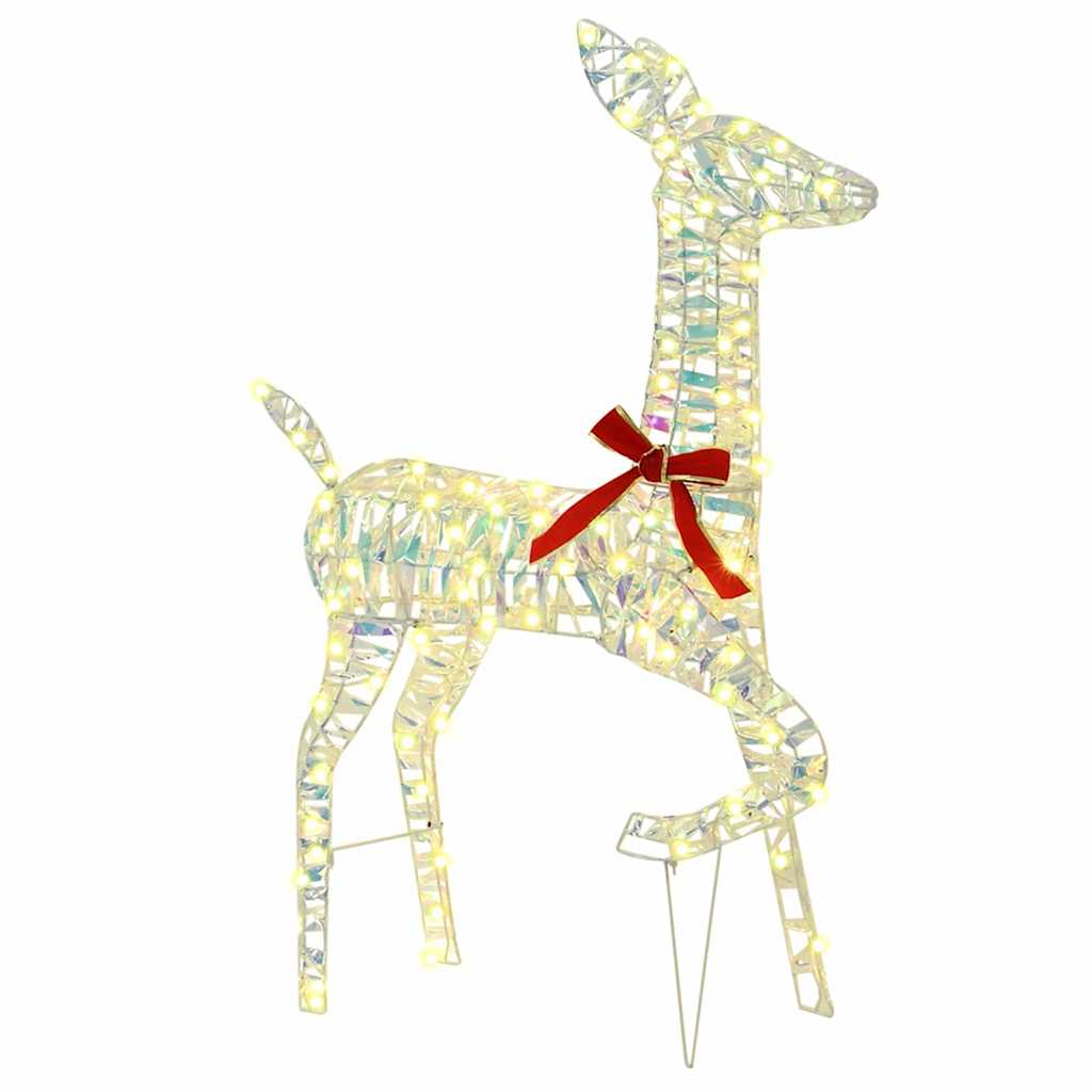 Famille Renne 3 pcs Blanc chaud 67 x 26 x 127 cm PET - XIOS