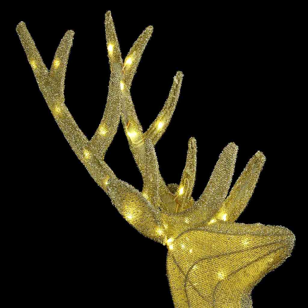 Famille de Rennes 3 pcs Blanc chaud 68 x 26 x 127 cm tissu - XIOS