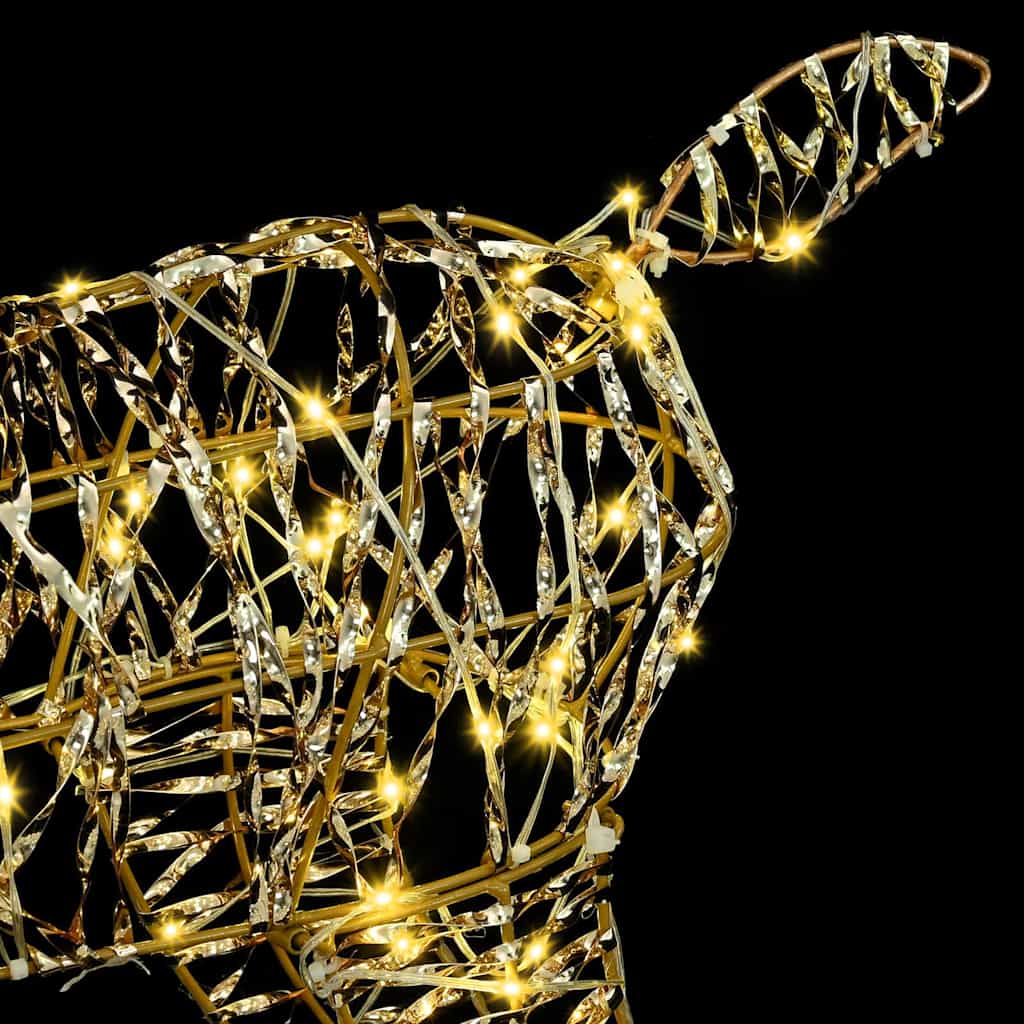 Renne 3D avec 140 LED Blanc chaud 128 cm PET - XIOS