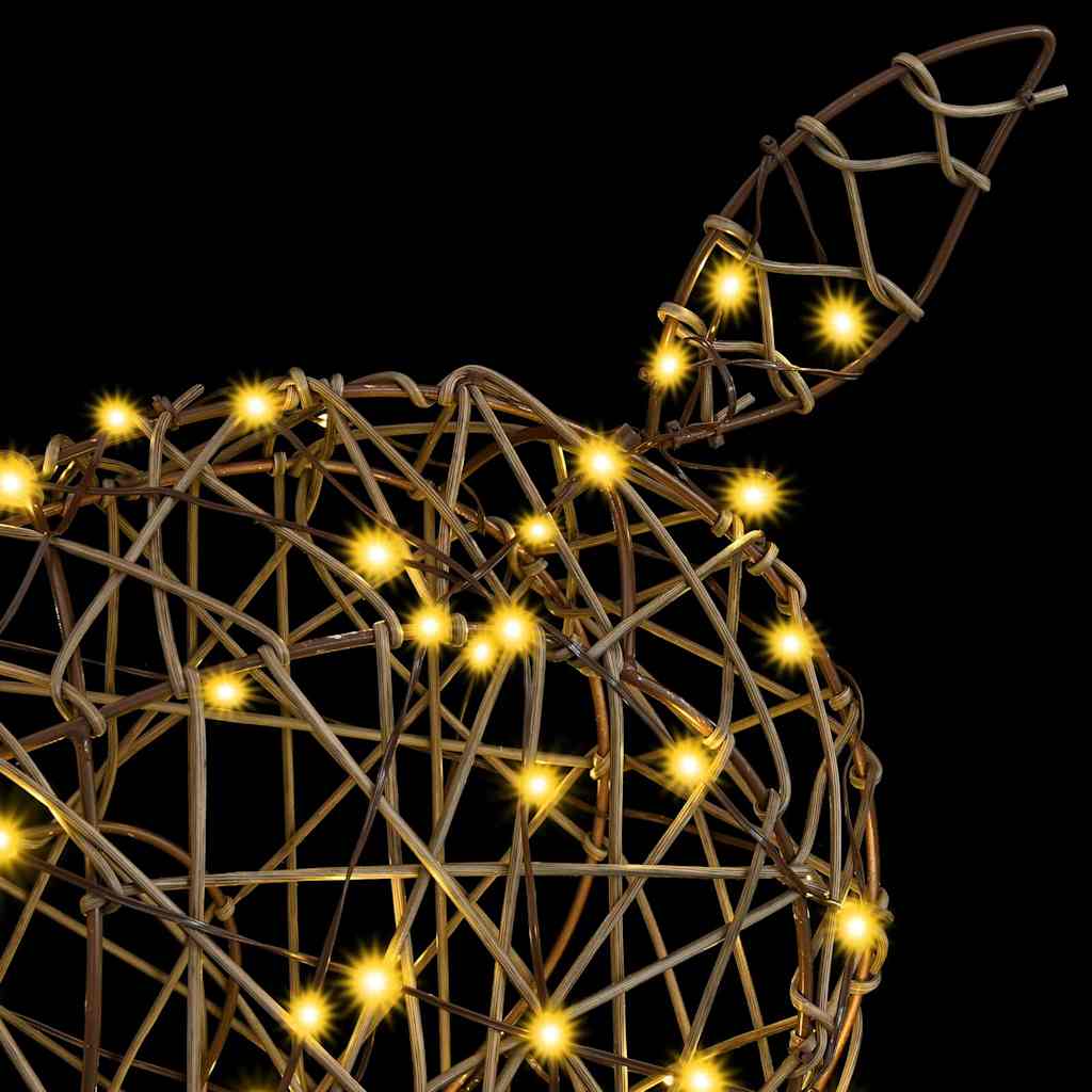 Renne 3D avec 250 LED Blanc chaud 180 cm Rotin - XIOS