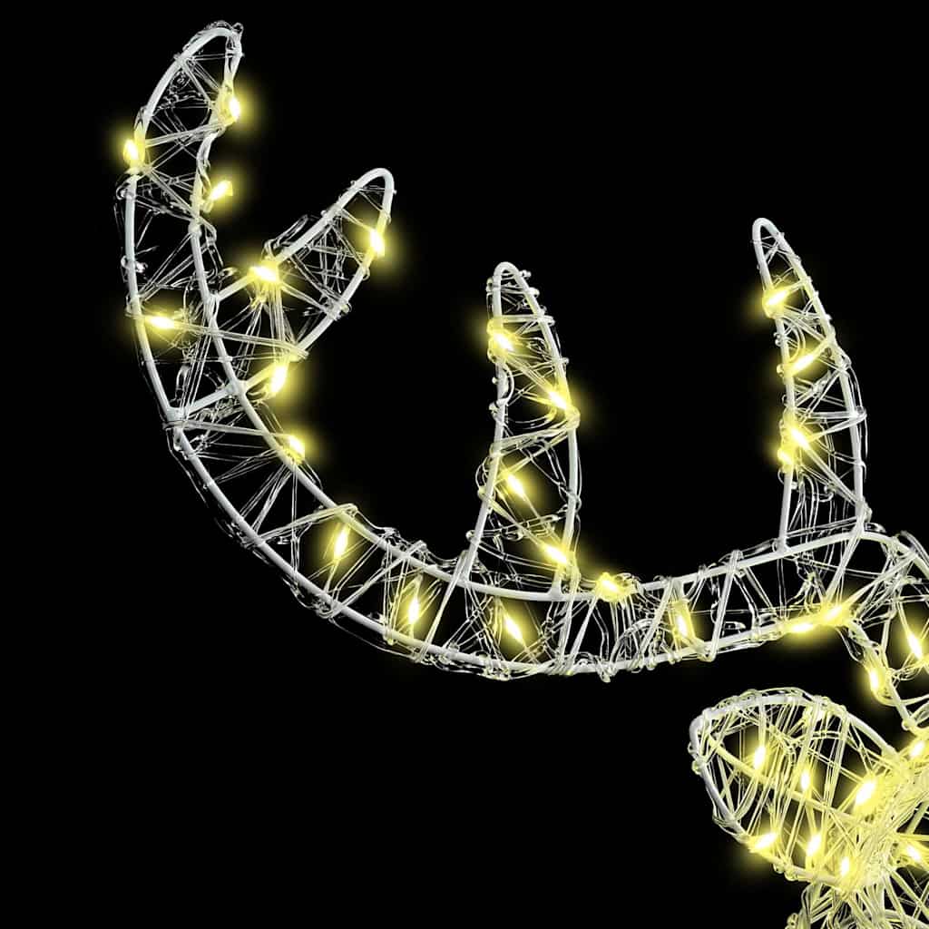 Tête de Renne avec 140 LED Blanc chaud 60 cm Acrylique - XIOS