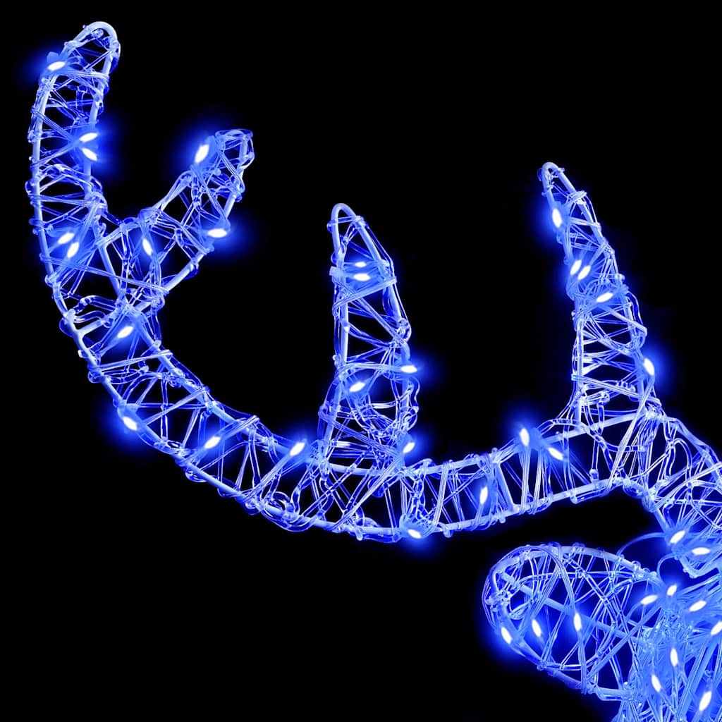 Tête de Renne avec 140 LED Bleu 68 x 36,5 x 62,5 cm Acrylique - XIOS
