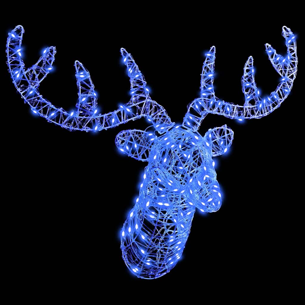Tête de Renne avec 140 LED Bleu 68 x 36,5 x 62,5 cm Acrylique - XIOS