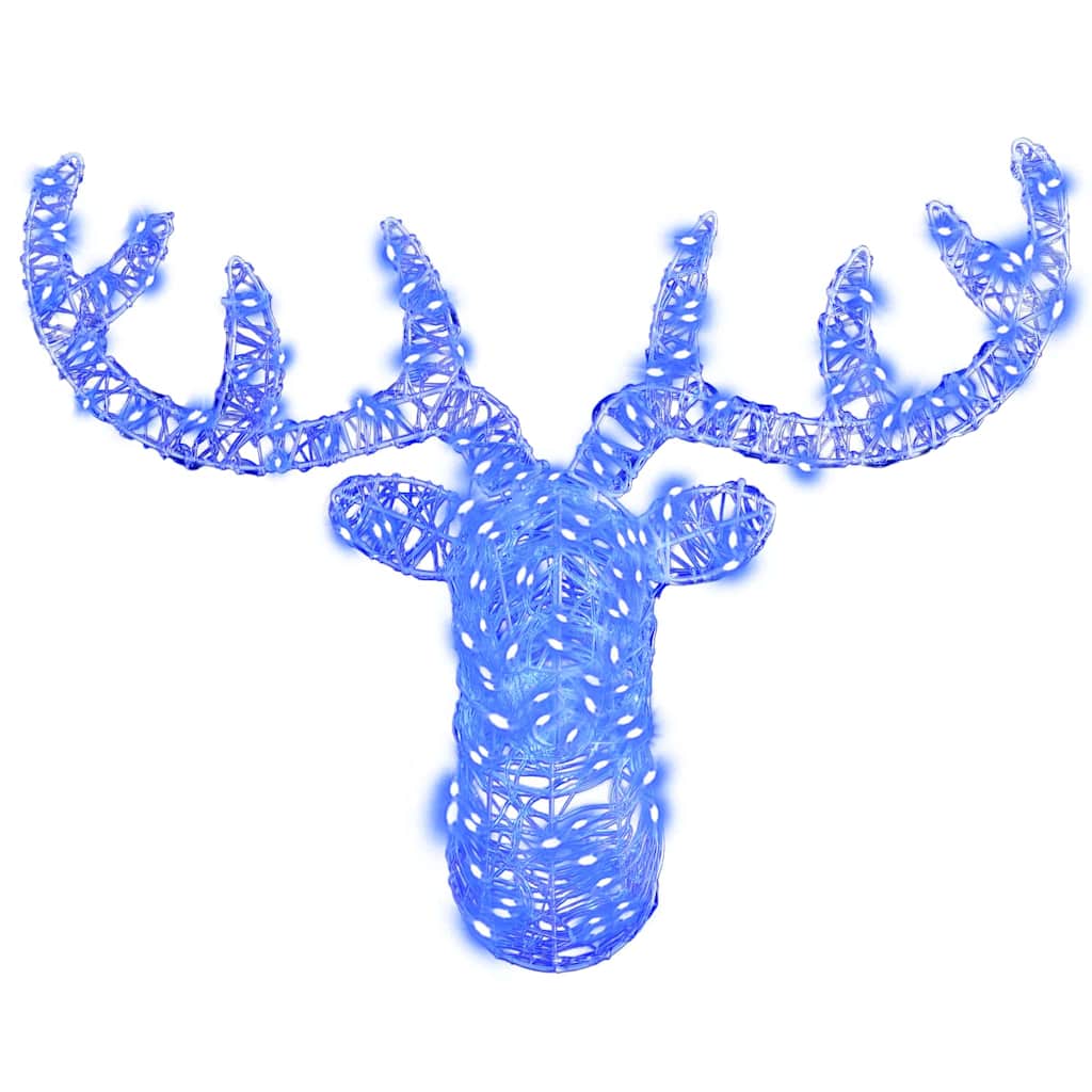 Tête de Renne avec 140 LED Bleu 68 x 36,5 x 62,5 cm Acrylique - XIOS