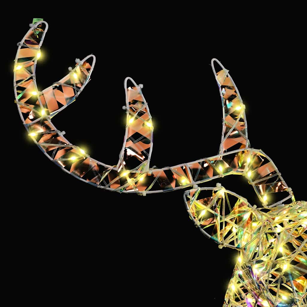 Traîneau tiré par un renne Blanc chaud 68 x 36.5 x 62.5 cm PET - XIOS