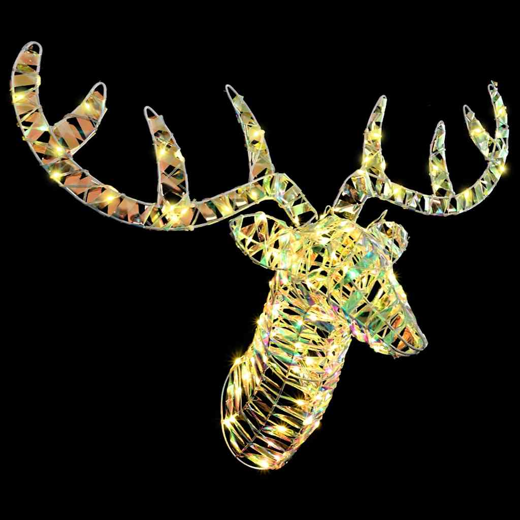 Traîneau tiré par un renne Blanc chaud 68 x 36.5 x 62.5 cm PET - XIOS