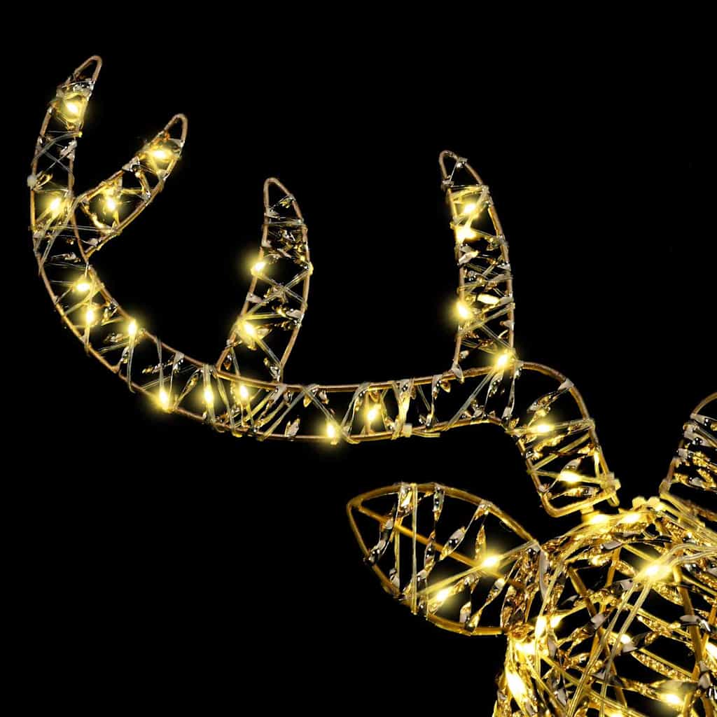 Traîneau tiré par un renne avec 140 LED Blanc chaud 60 cm PET - XIOS