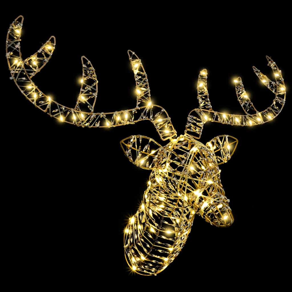 Traîneau tiré par un renne avec 140 LED Blanc chaud 60 cm PET - XIOS