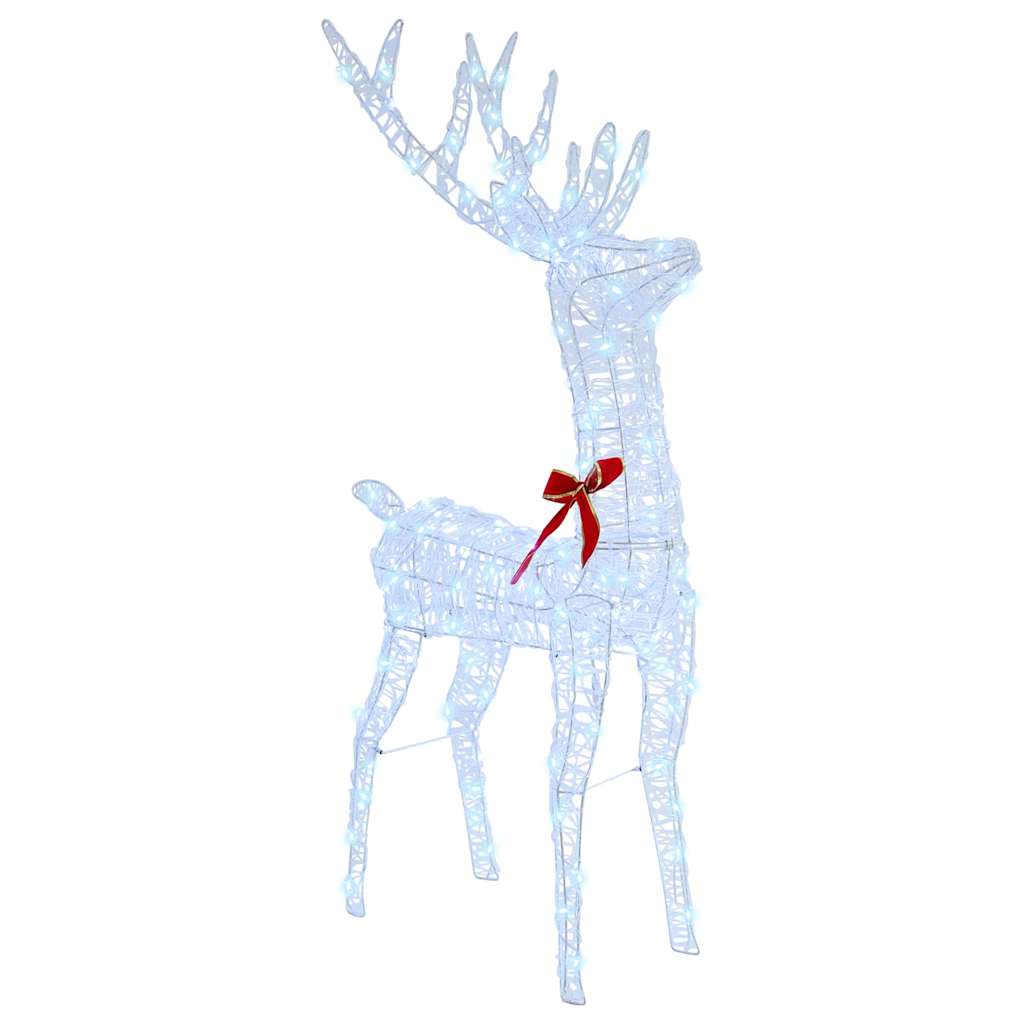 Traîneau tiré par un renne Blanc froid 70 x 26 x 128.5 cm - XIOS