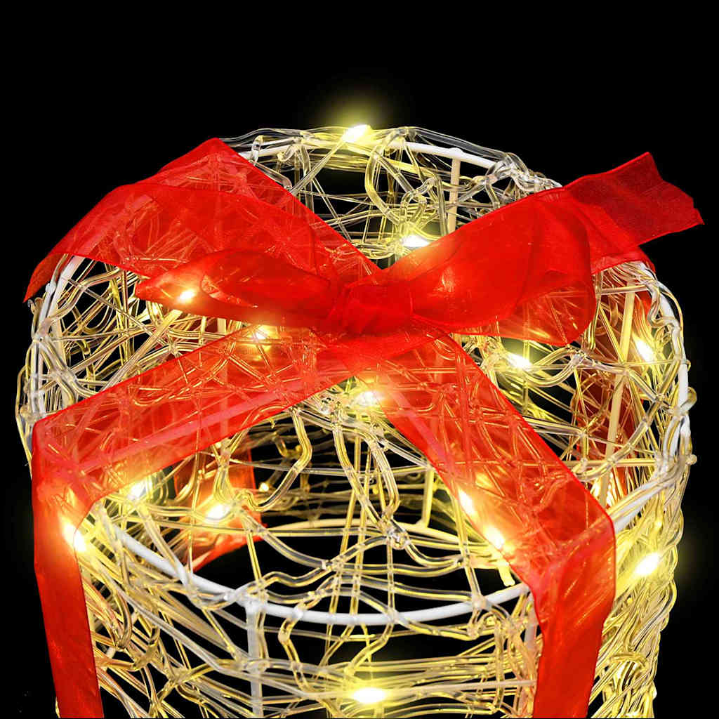 Décoration de boîte cadeau 3 pcs Blanc chaud 20 x 20 x 21 cm - XIOS