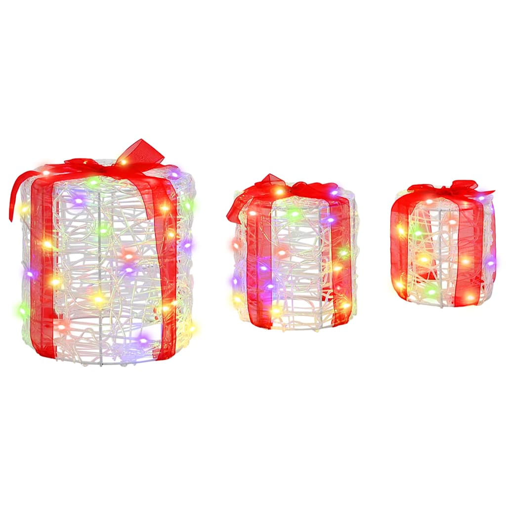 Décoration de boîte cadeau 3 pcs coloré 20 x 20 x 21 cm - XIOS