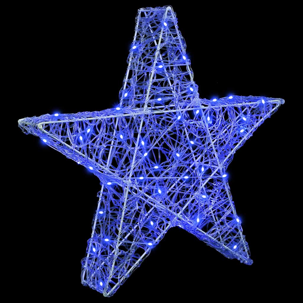Étoile en 3D avec 50 LED Bleu 55 x 53,5 x 10 cm Acrylique - XIOS