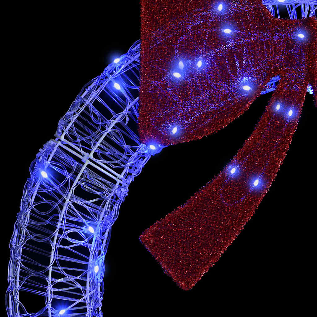 Couronne avec 80 LED Bleu 90 cm Acrylique - XIOS