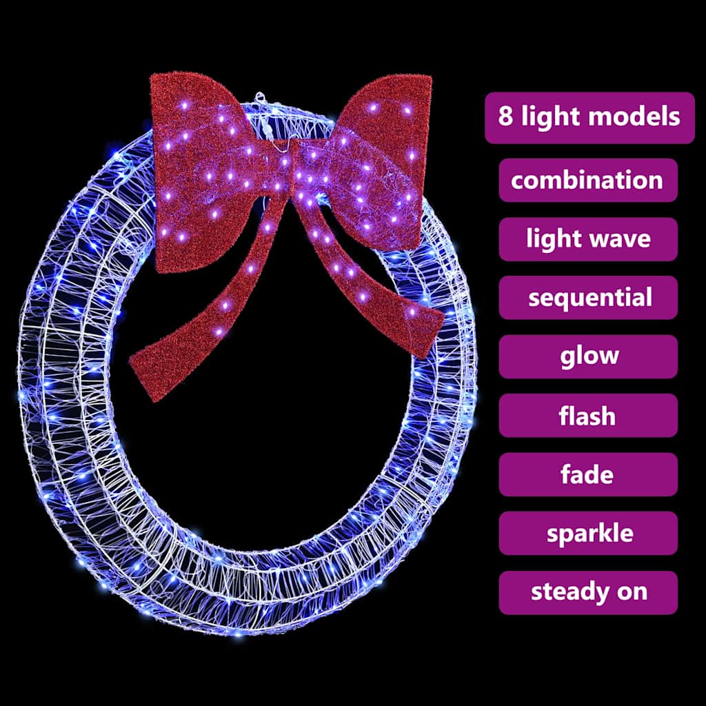 Couronne avec 150 LED Bleu 120 cm Acrylique - XIOS