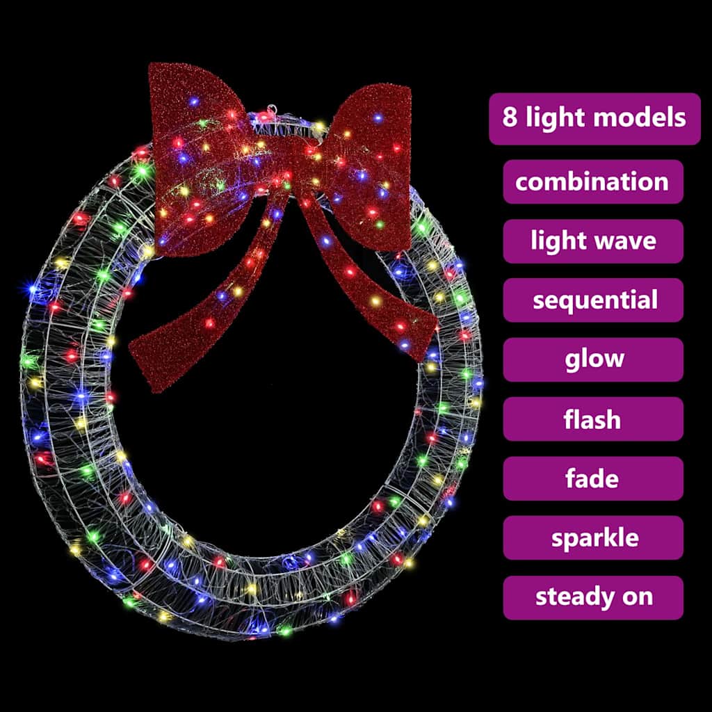 Couronne avec 150 LED Multicolore 120 cm Acrylique - XIOS