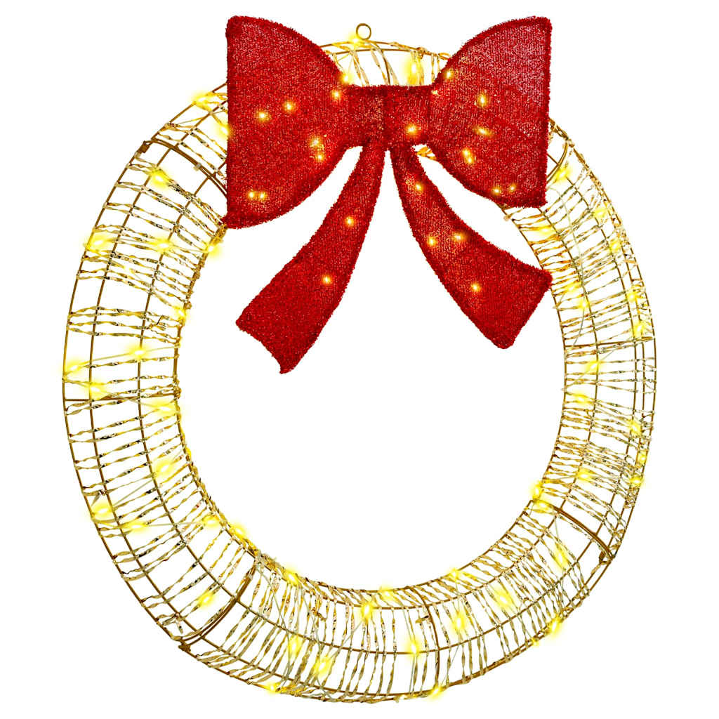 Couronne avec 80 LED Blanc chaud 90 cm PET - XIOS