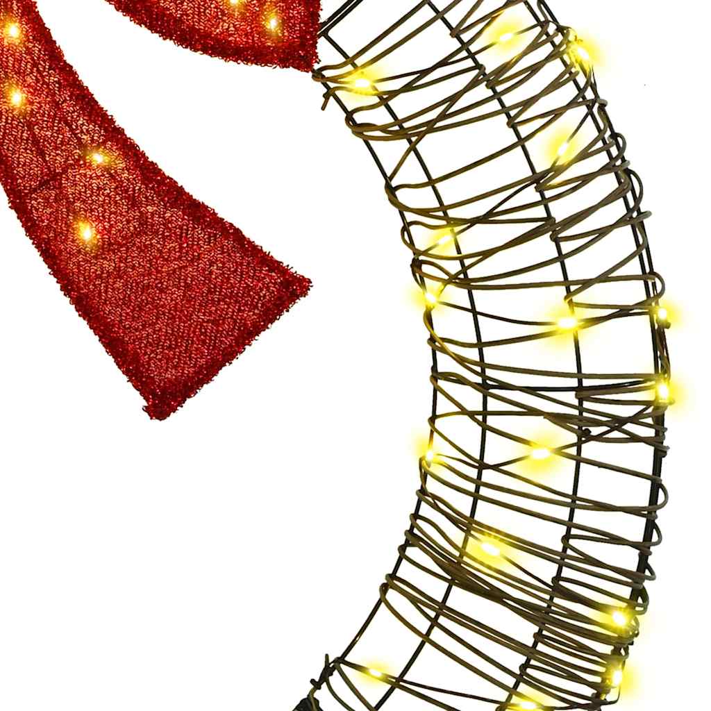 Couronne avec 80 LED Blanc chaud 90 x 90 x 9 cm Rotin - XIOS