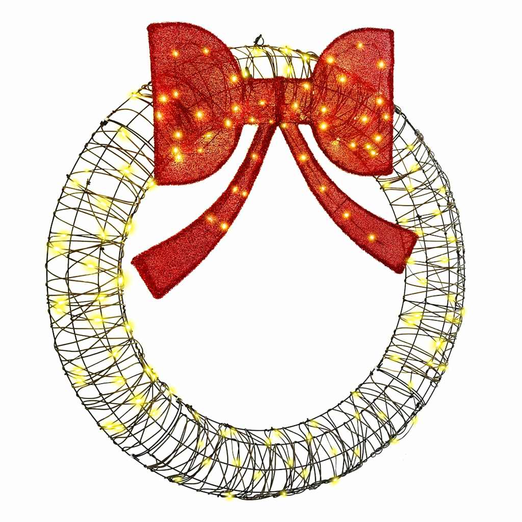 Couronne avec 150 LED Blanc chaud 120 cm Rotin - XIOS