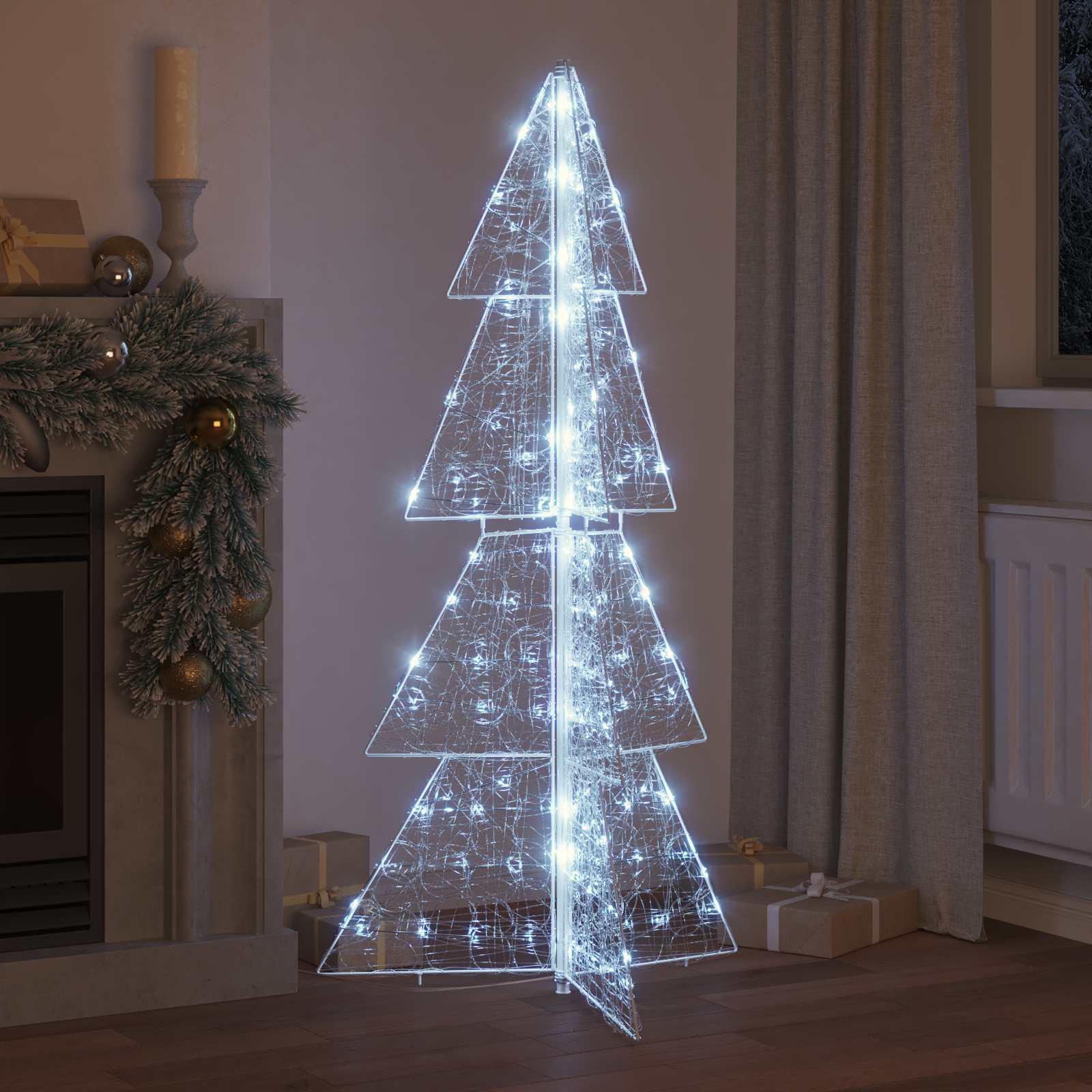Sapin de Noël avec 160 LED Blanc Froid 150 cm Acrylique - XIOS