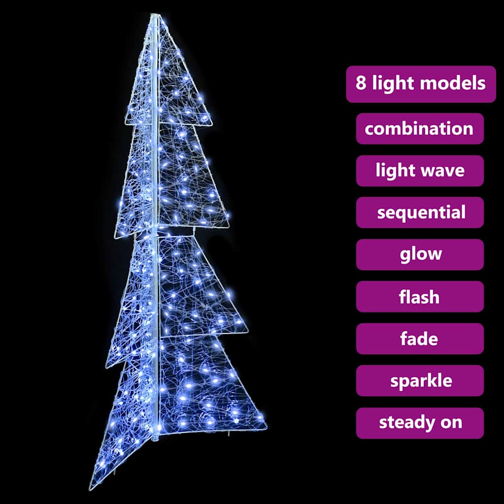Sapin de Noël avec 160 LED Blanc Froid 150 cm Acrylique - XIOS