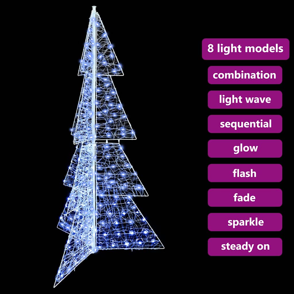 Sapin de Noël avec 240 LED Blanc Froid 180 cm Acrylique - XIOS