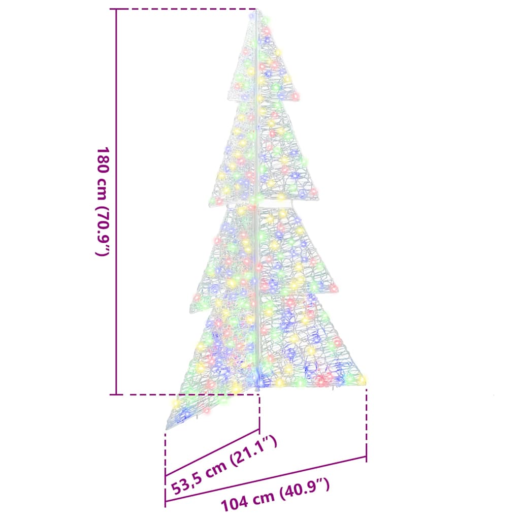 Sapin de Noël avec 240 LED Multicolore 180 cm Acrylique - XIOS