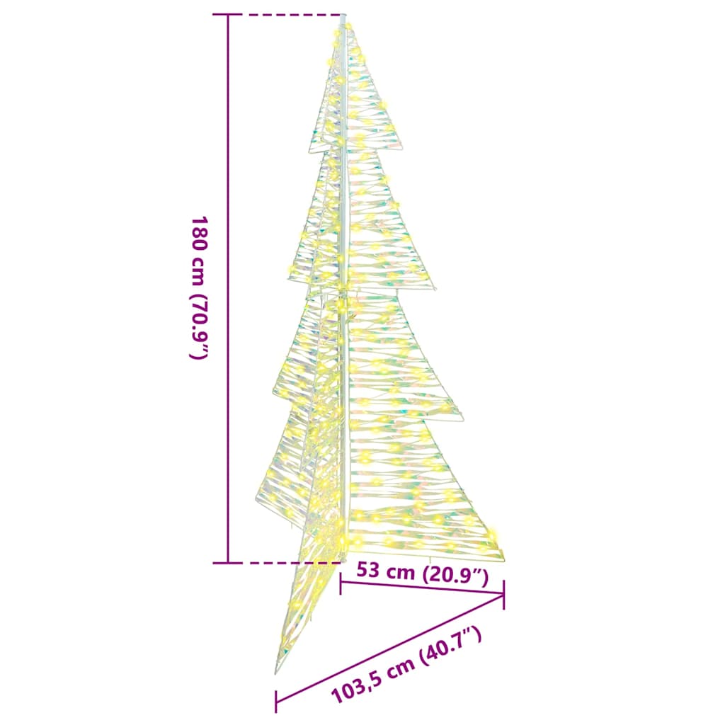 Sapin de Noël avec 240 LED Blanc chaud 180 cm PET - XIOS