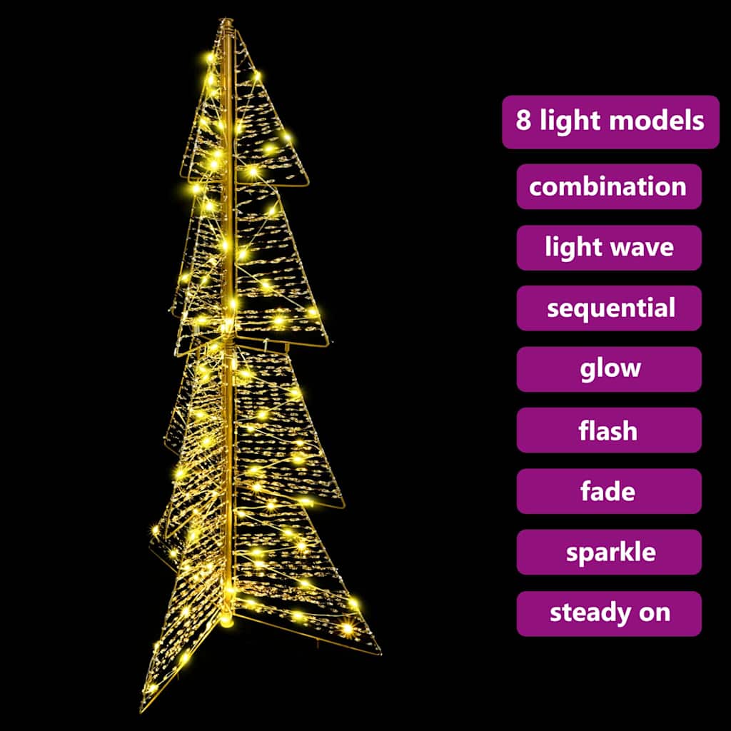 Sapin de Noël avec 100 LED Blanc chaud 120 cm PET - XIOS
