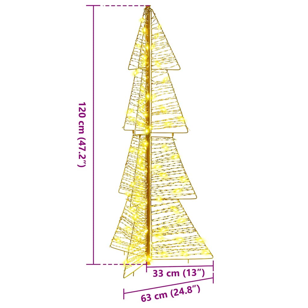 Sapin de Noël avec 100 LED Blanc chaud 120 cm PET - XIOS