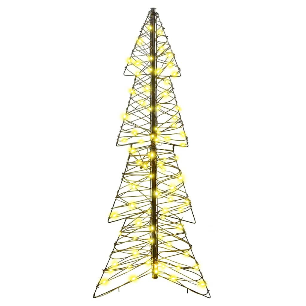Sapin de Noël avec 100 LED Blanc chaud 120 cm Rotin - XIOS