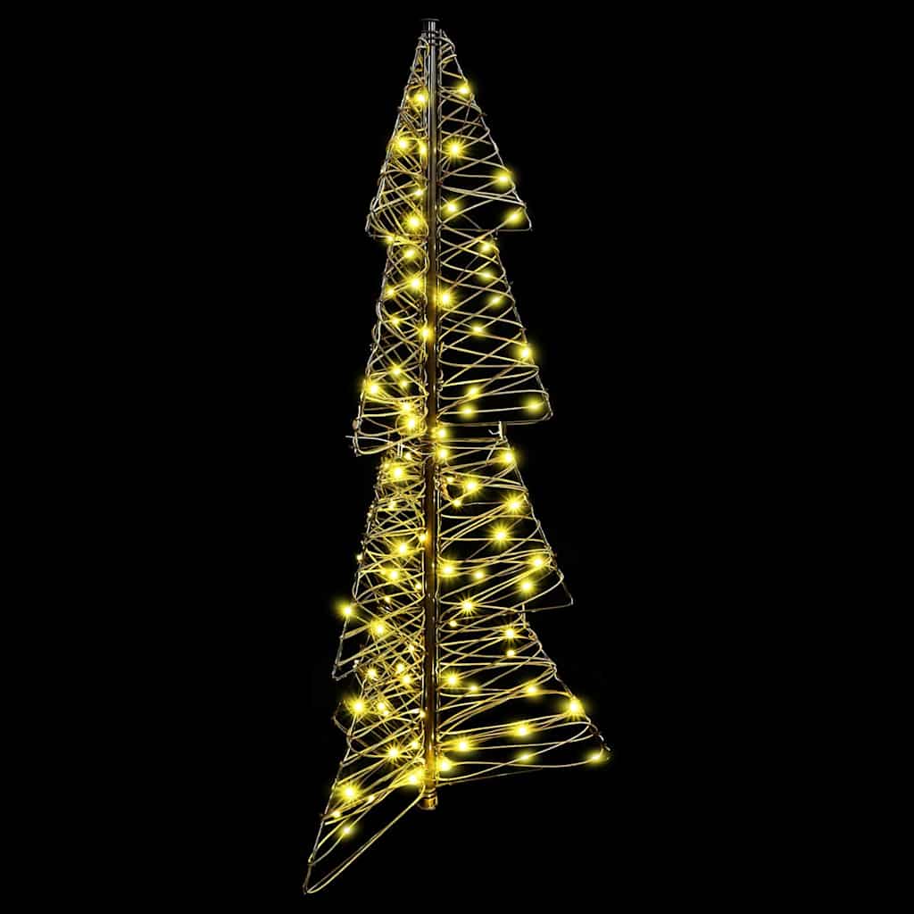 Sapin de Noël avec 100 LED Blanc chaud 120 cm Rotin - XIOS