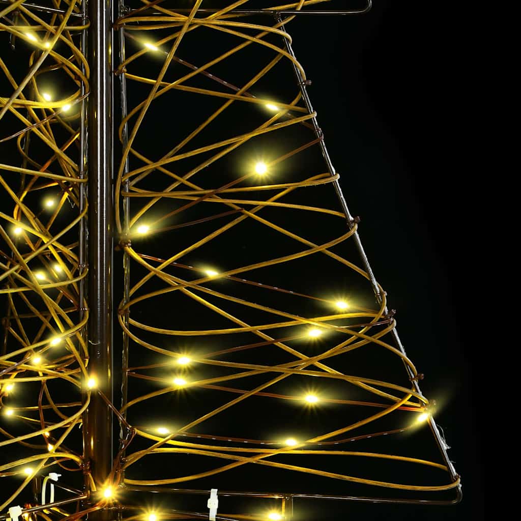 Sapin de Noël avec 240 LED Blanc chaud 180 cm Rotin - XIOS
