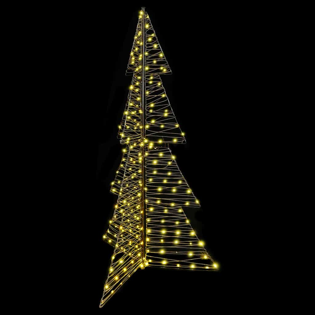 Sapin de Noël avec 240 LED Blanc chaud 180 cm Rotin - XIOS