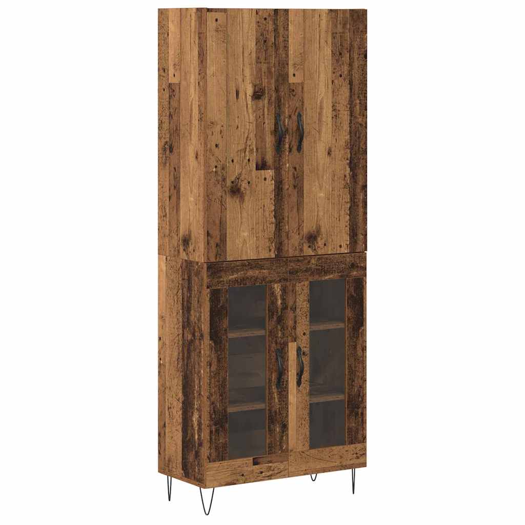 Haut Armoire 2 pc Bois ancien 69,5 x 34 x 180 cm