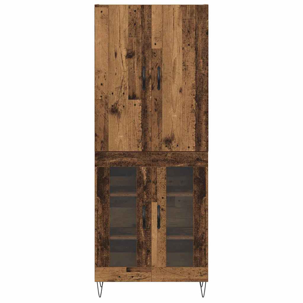 Haut Armoire 2 pc Bois ancien 69,5 x 34 x 180 cm