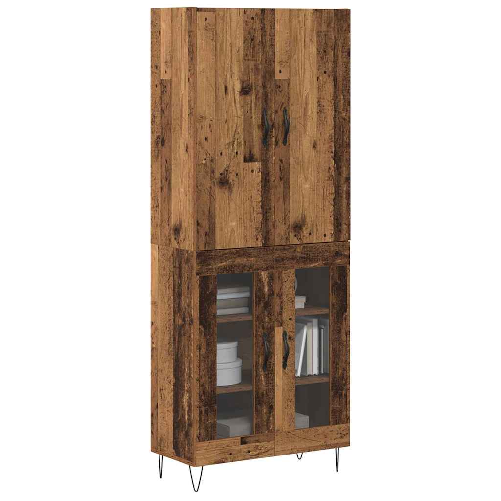 Haut Armoire 2 pc Bois ancien 69,5 x 34 x 180 cm