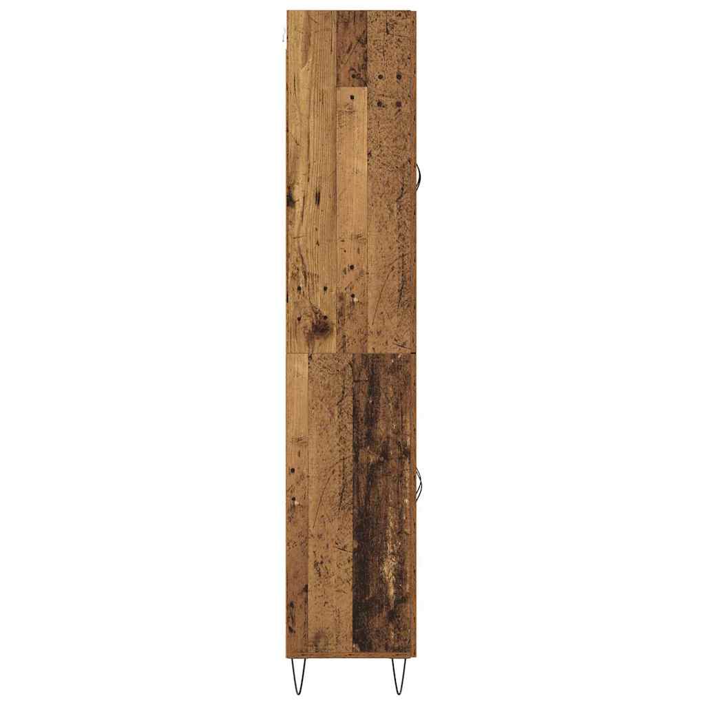 Haut Armoire 2 pc Bois ancien 69,5 x 34 x 180 cm