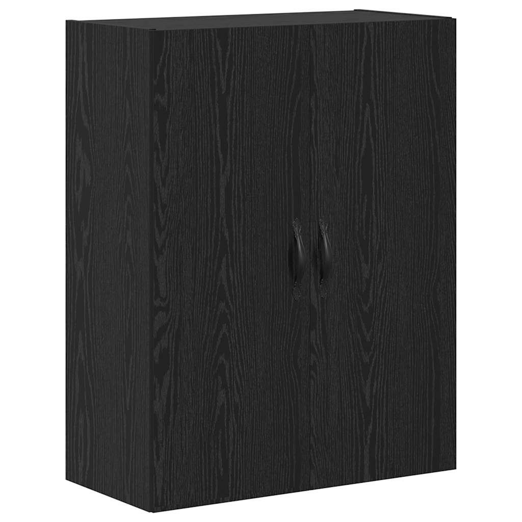 Haut Armoire 2 pcs Chêne noir Bois d'ingénierie et verre - XIOS