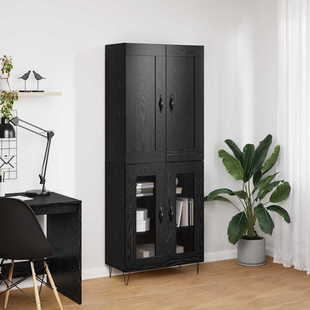 Haut Armoire Chêne noir 69,5 x 34 x 180 cm Bois d'ingénierie - XIOS