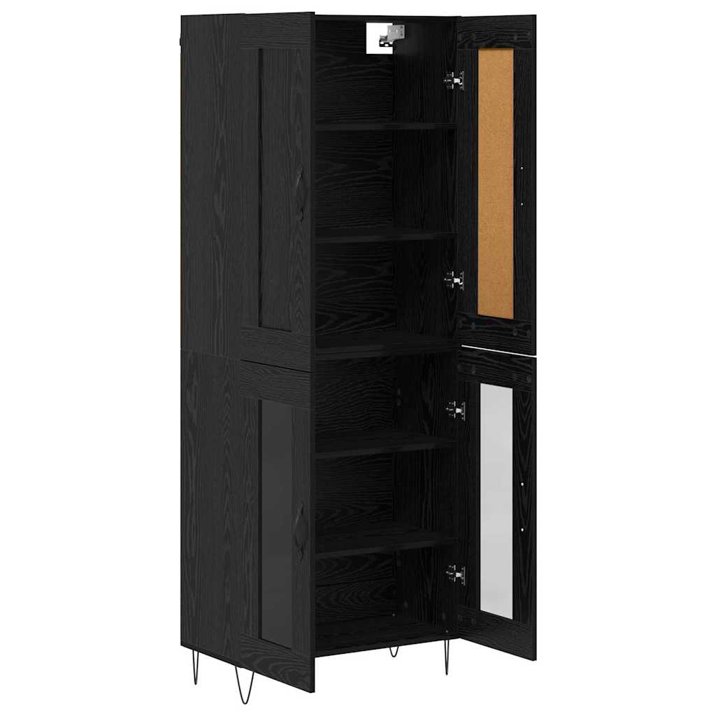 Haut Armoire Chêne noir 69,5 x 34 x 180 cm Bois d'ingénierie - XIOS