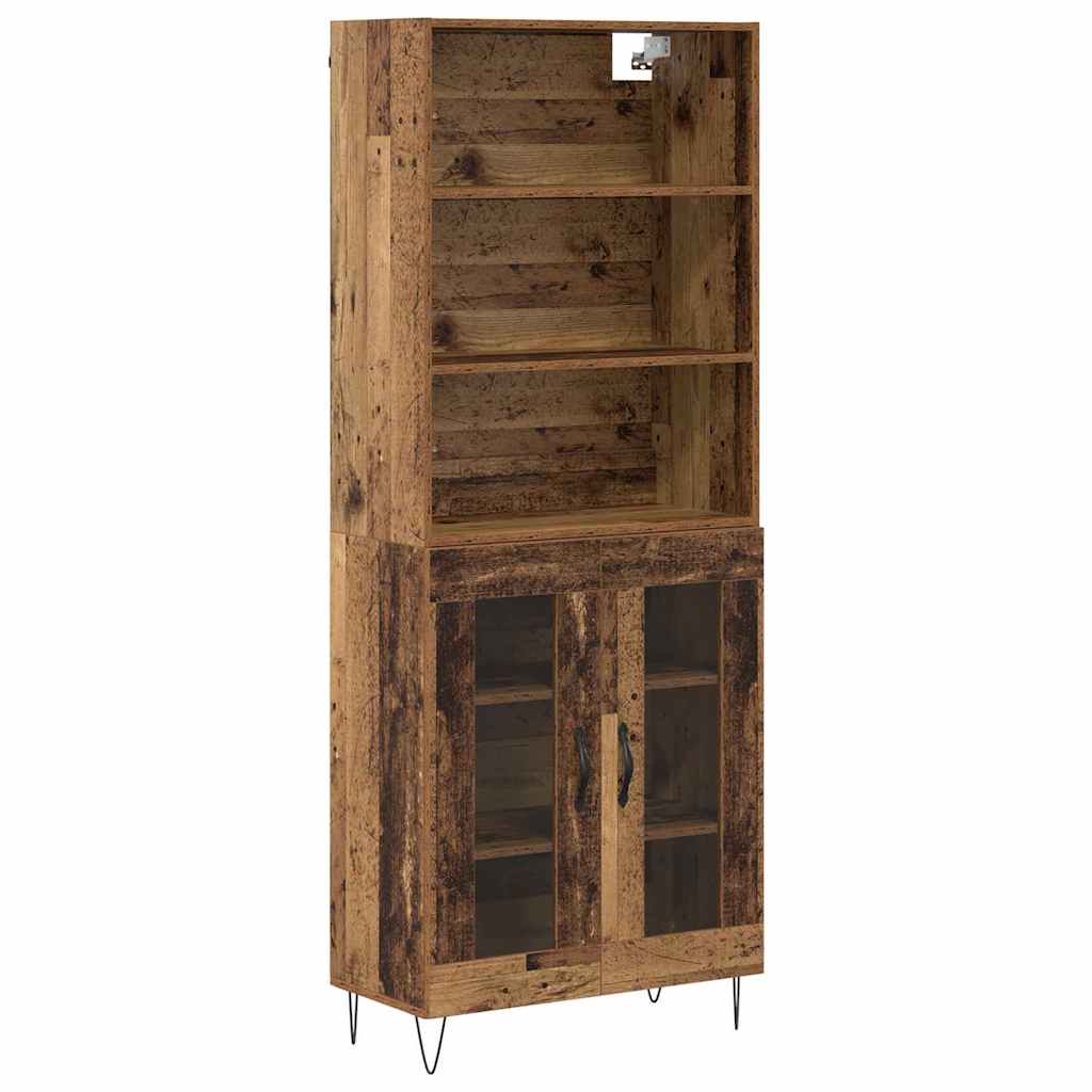 Haut Armoire 2 pc Bois ancien 69,5 x 34 x 180 cm