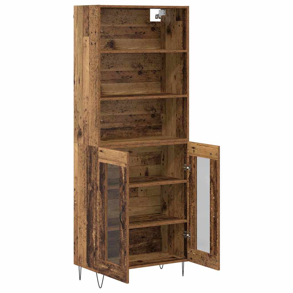 Haut Armoire 2 pc Bois ancien 69,5 x 34 x 180 cm