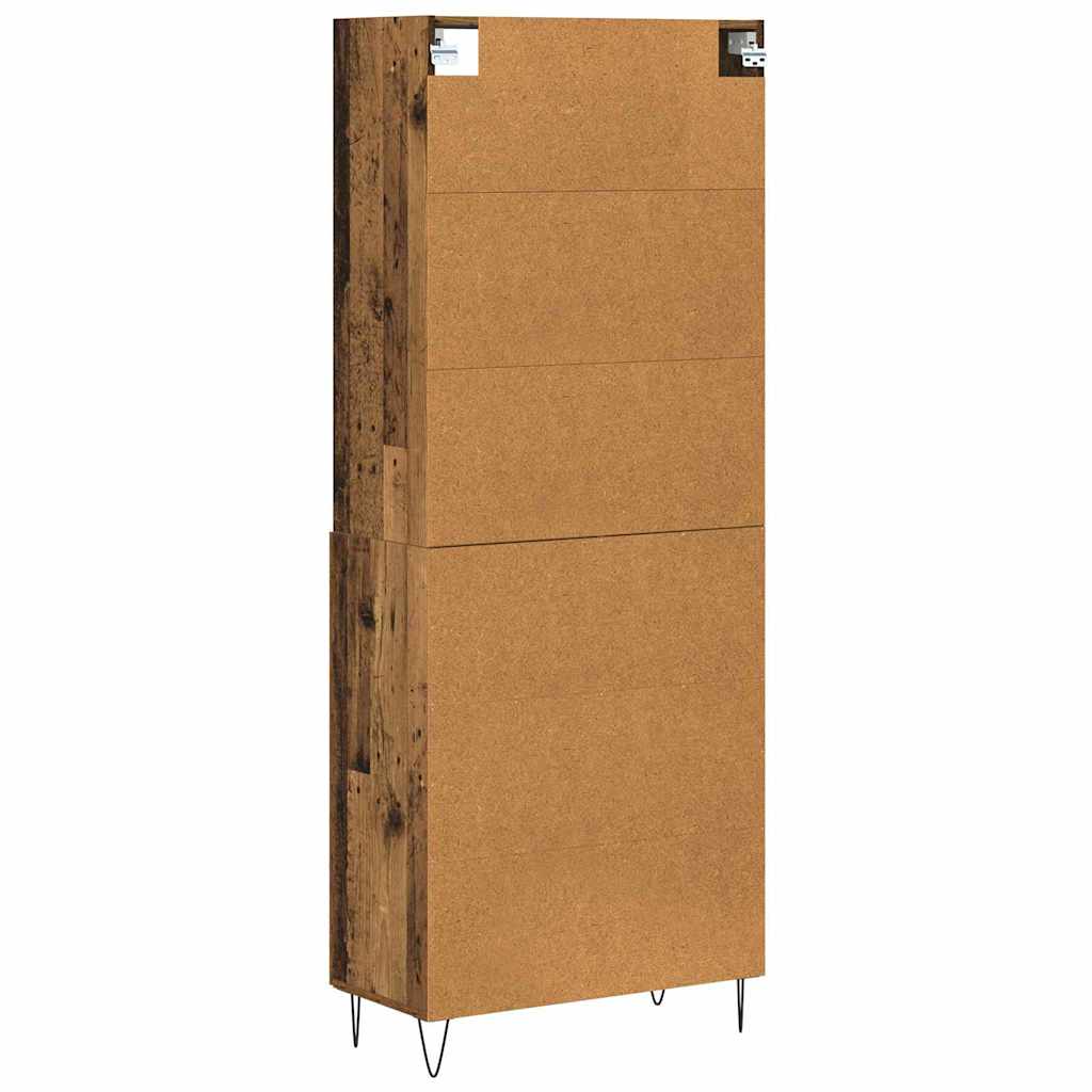 Haut Armoire 2 pc Bois ancien 69,5 x 34 x 180 cm