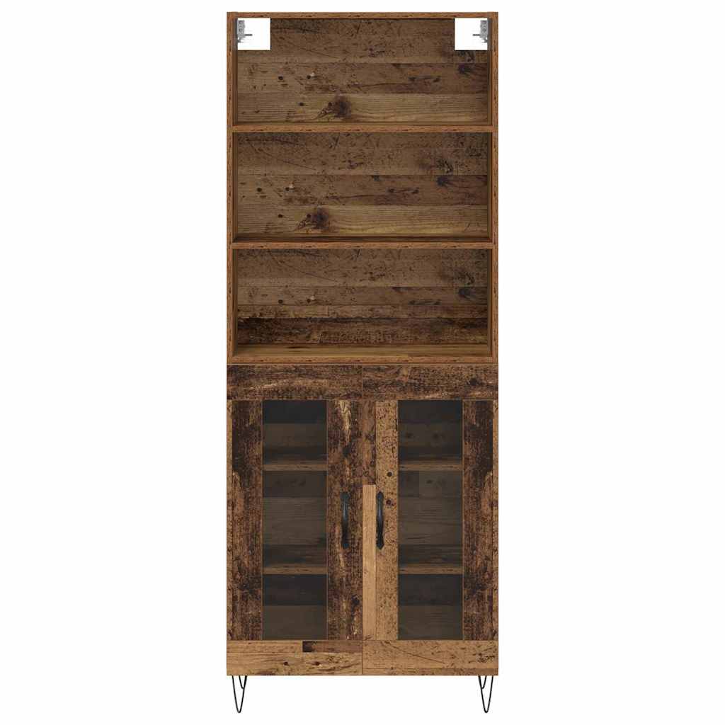 Haut Armoire 2 pc Bois ancien 69,5 x 34 x 180 cm