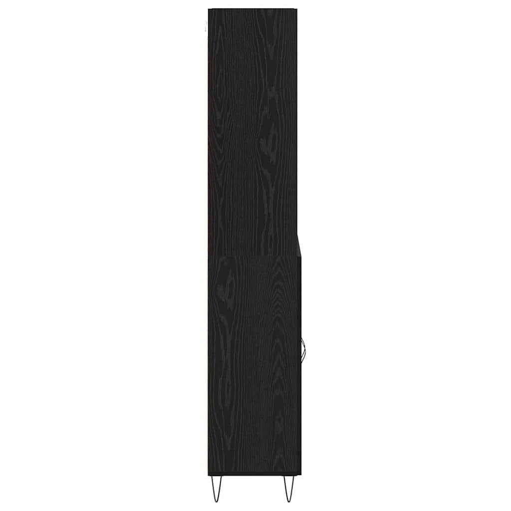 Haut Armoire 2 pc Chêne noir 69,5 x 34 x 180 cm