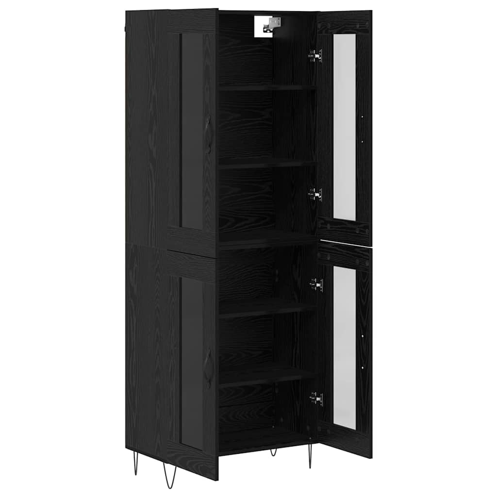 Haut Armoire Chêne noir 69,5 x 34 x 90 cm Bois d'ingénierie