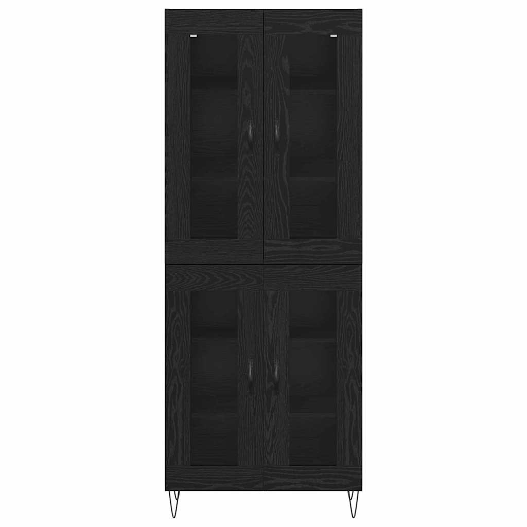 Haut Armoire Chêne noir 69,5 x 34 x 90 cm Bois d'ingénierie