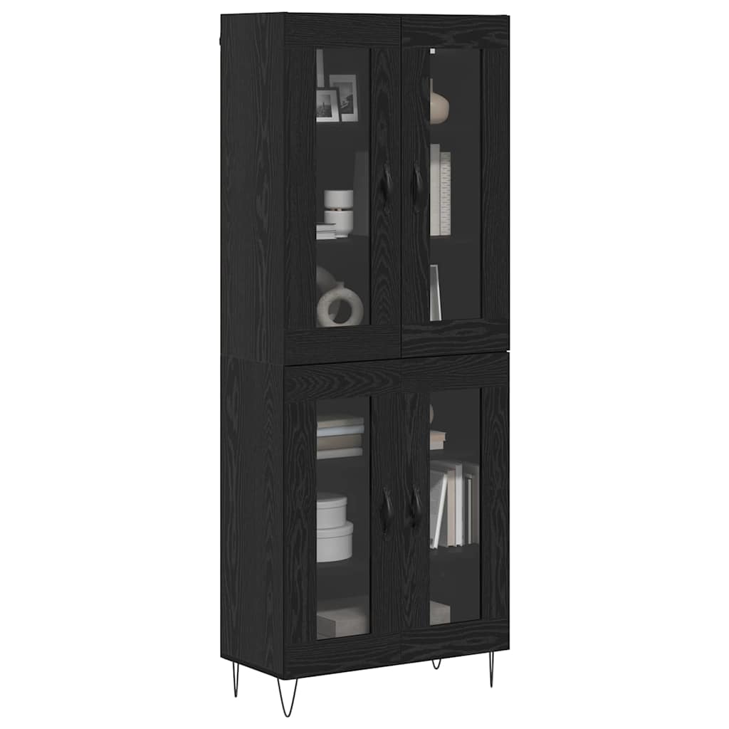 Haut Armoire Chêne noir 69,5 x 34 x 90 cm Bois d'ingénierie