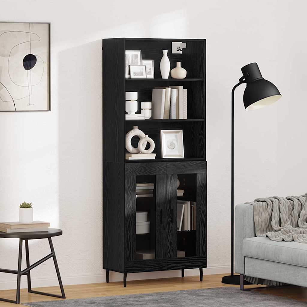 Haut Armoire Chêne noir 69,5 x 34 x 180 cm - XIOS